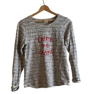 Faded Glory Marled Gray Crème de la Crème Sweatshirt Size Small
